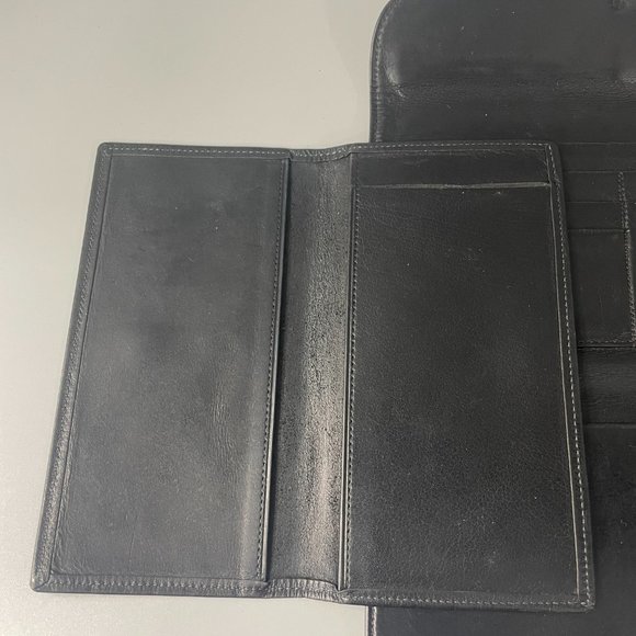 Vintage Coach Bi-fold All-Leather Long Wallet W/Checkbook Cover - Picture 10 of 14